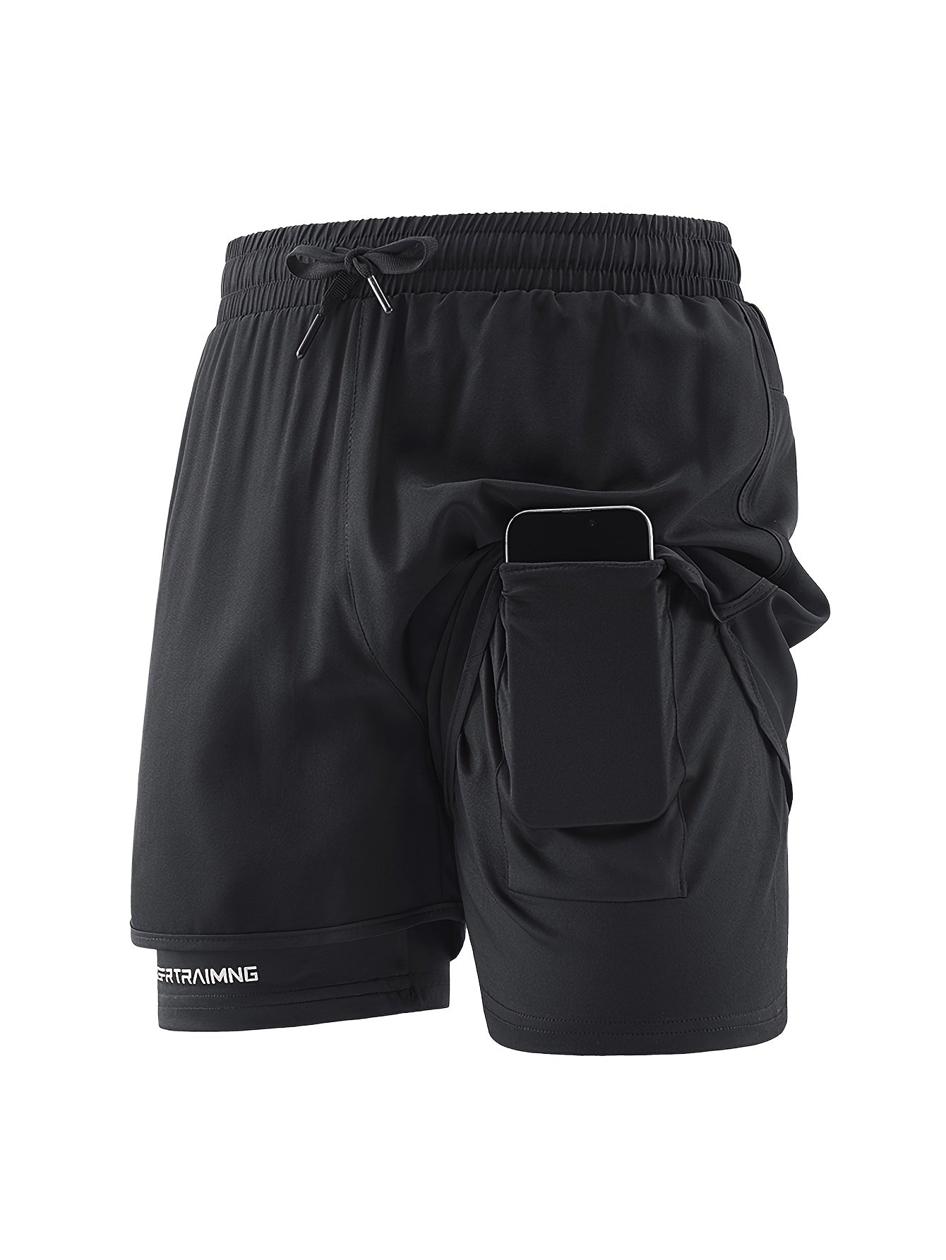 Shorts 3 en 1 Hombre - Natación, Ciclismo y Senderismo | Secado Rápido | Bolsillo Cremallera