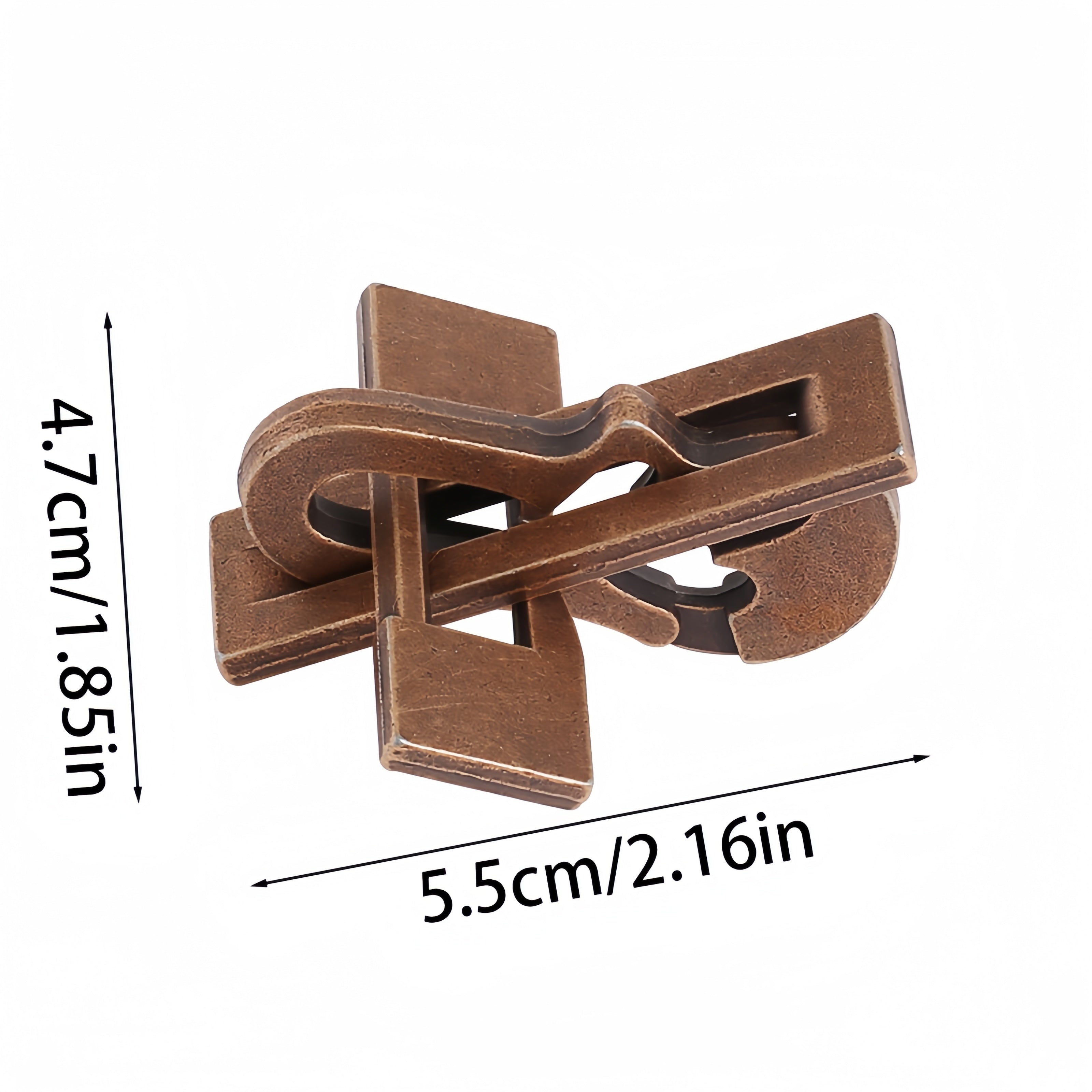 Rompecabezas Metal Yanyin | Candado Bronce Antiguo | Juguete Mental