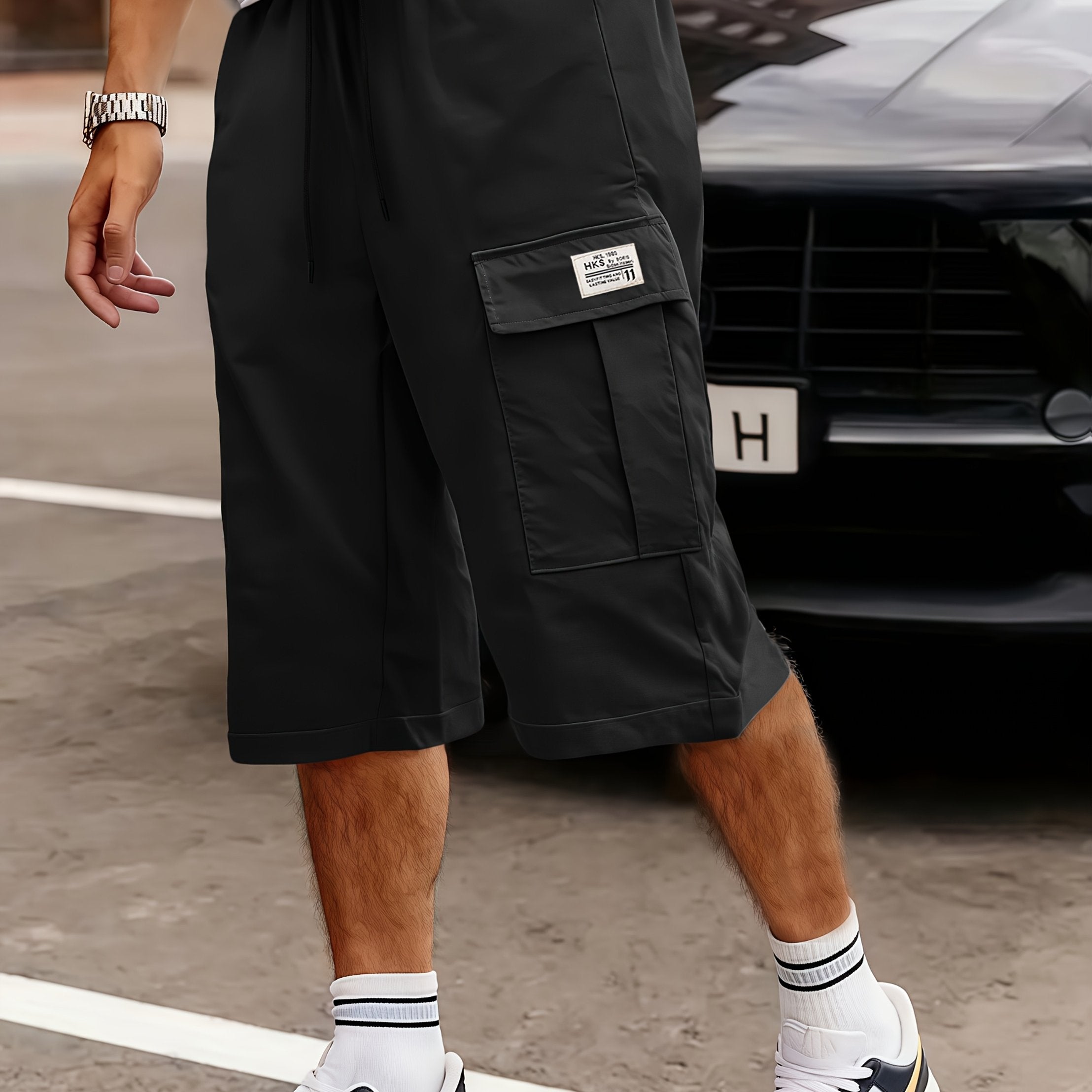 Shorts Cargo Hombre | Corte Holgado, Múltiples Bolsillos | Verde, Negro, Beige