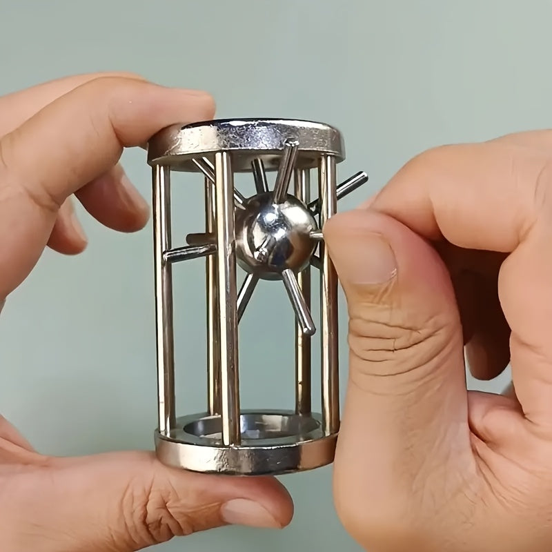 Rompecabezas Metal Bola Atrapada | Desafío Mental Adultos | Juego Ingenio