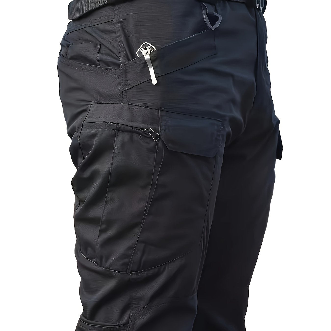 Men's Multi-Pocket Work Pants - Tactical and Casual Overalls, Durable High-Quality Fabric for Hiking, Camping, and Casual Attire | All-Season Comfortable Outdoor Workwear & Casual Trousers with Sturdy Construction