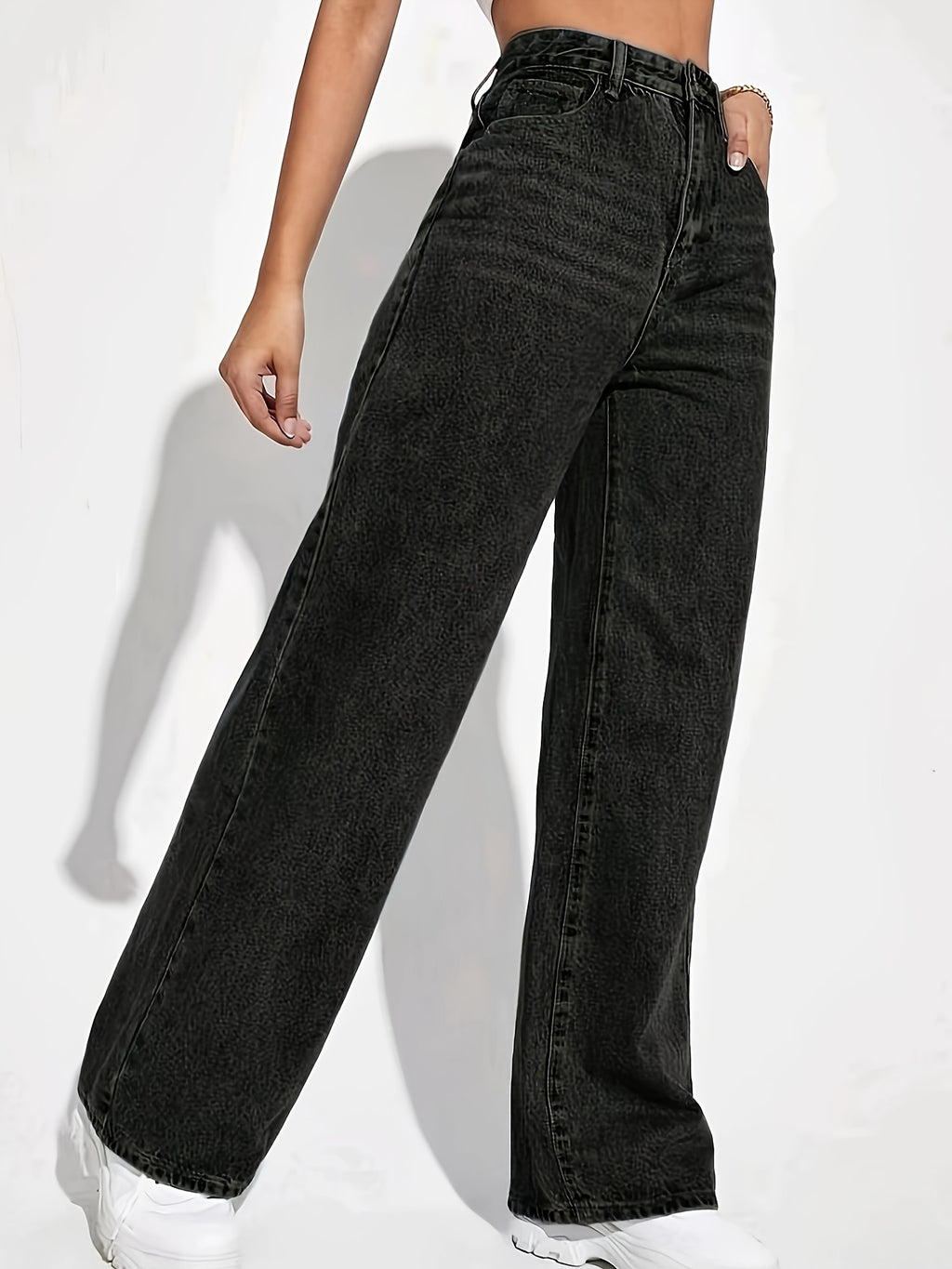 Pantalón Recto Slim Fit Mujer | Viscosa Stretch Casual de Cintura Media Ticotrendy