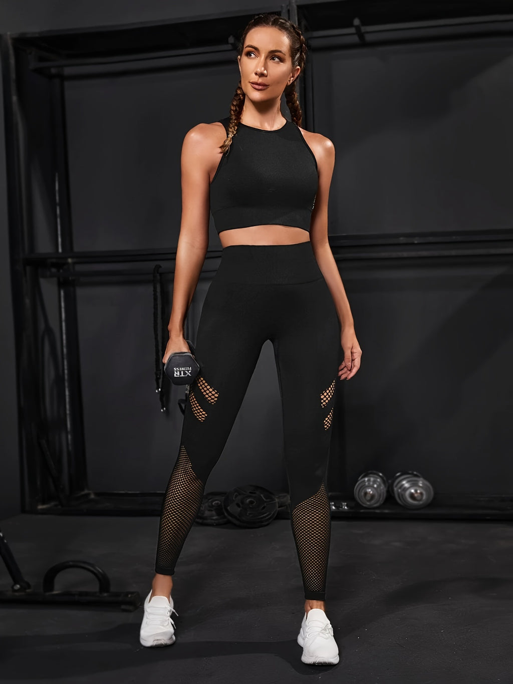 Top Deportivo Sin Costuras | Diseño Bordado | Cuello Redondo | Ticotrendy