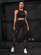 Top Deportivo Sin Costuras | Diseño Bordado | Cuello Redondo | Ticotrendy