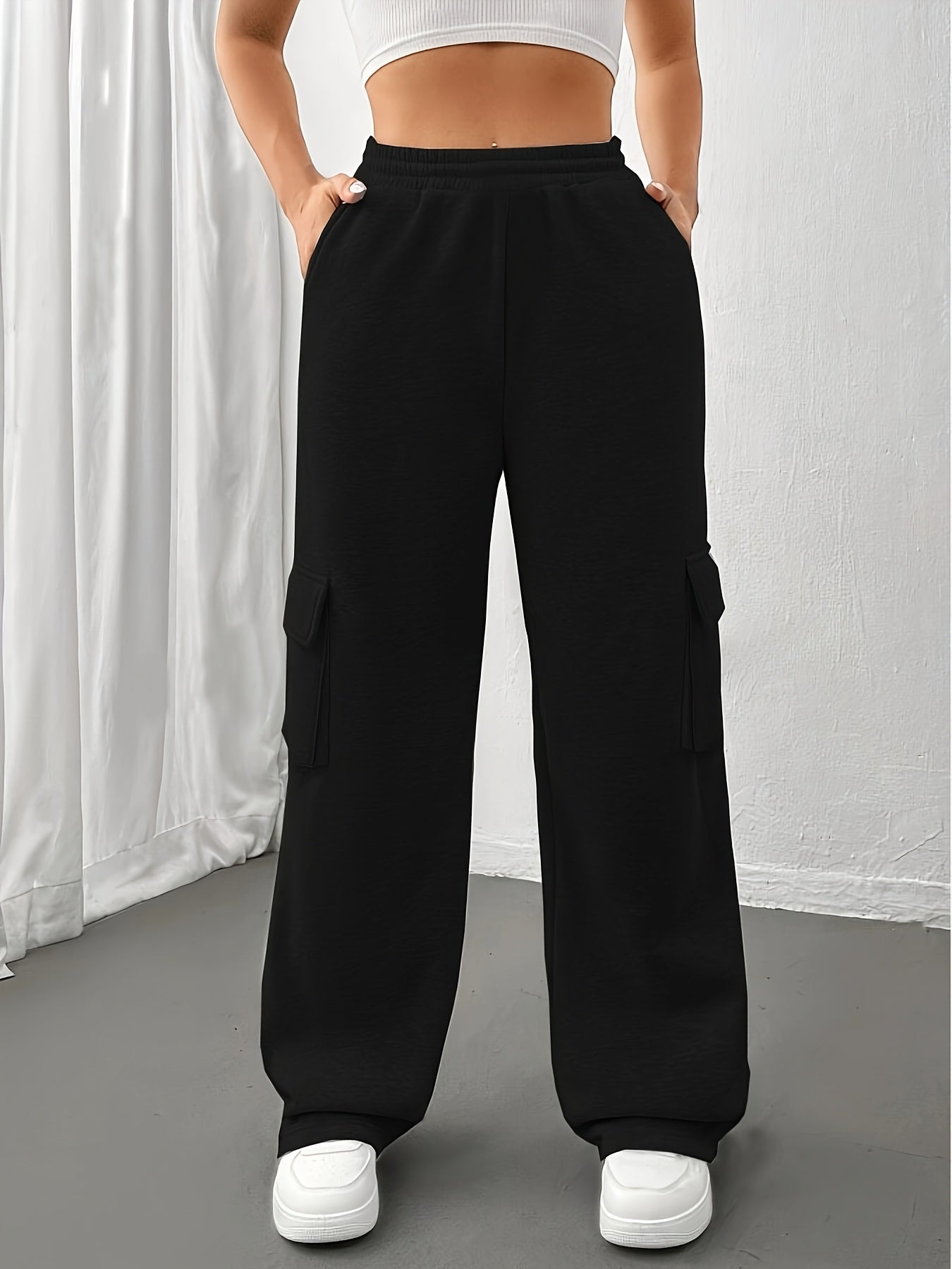 Pantalones Wide Leg Cintura Media | Corte Holgado Casual | Ticotrendy Costa Rica