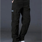 Men's Work Pants, Multi-Pocket Men's Trousers with Drawstring Waist
