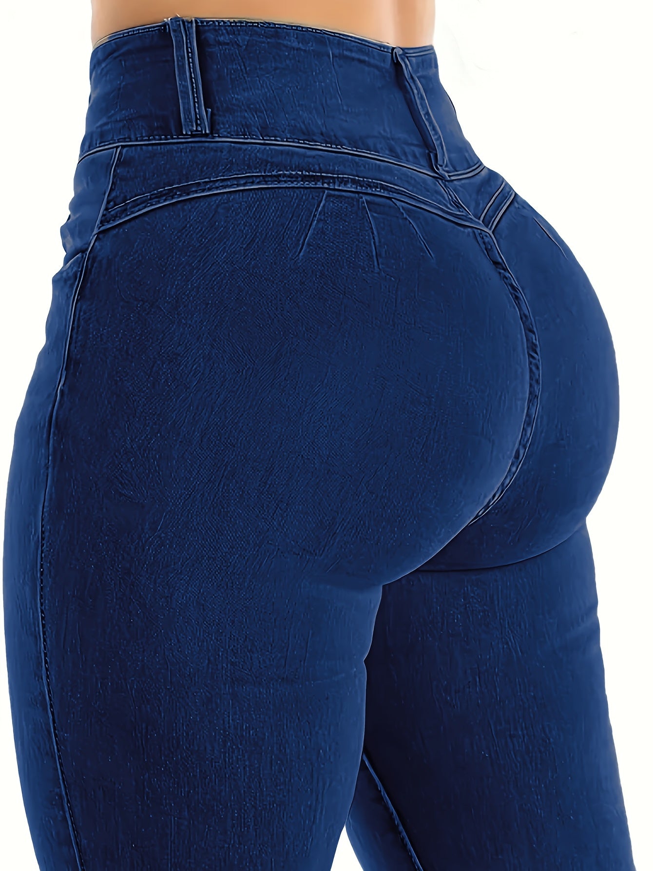 Jeans Skinny Cortos de Mujer | Ticotrendy Denim Elástico Cintura Media Casual Estilizado