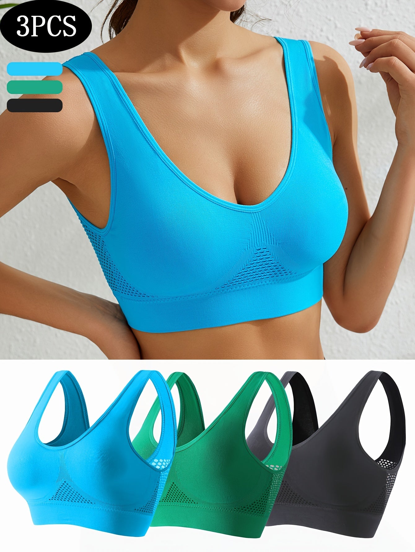 Top Deportivo Espalda Diseño | Antishock | Relleno Extraíble | Ticotrendy