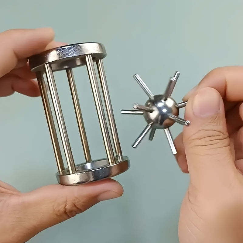Rompecabezas Metal Bola Atrapada | Desafío Mental Adultos | Juego Ingenio