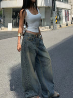 Jeans Rectos Vintage Mujer | Ticotrendy Denim Clásico Lavado Loose Fit Casual