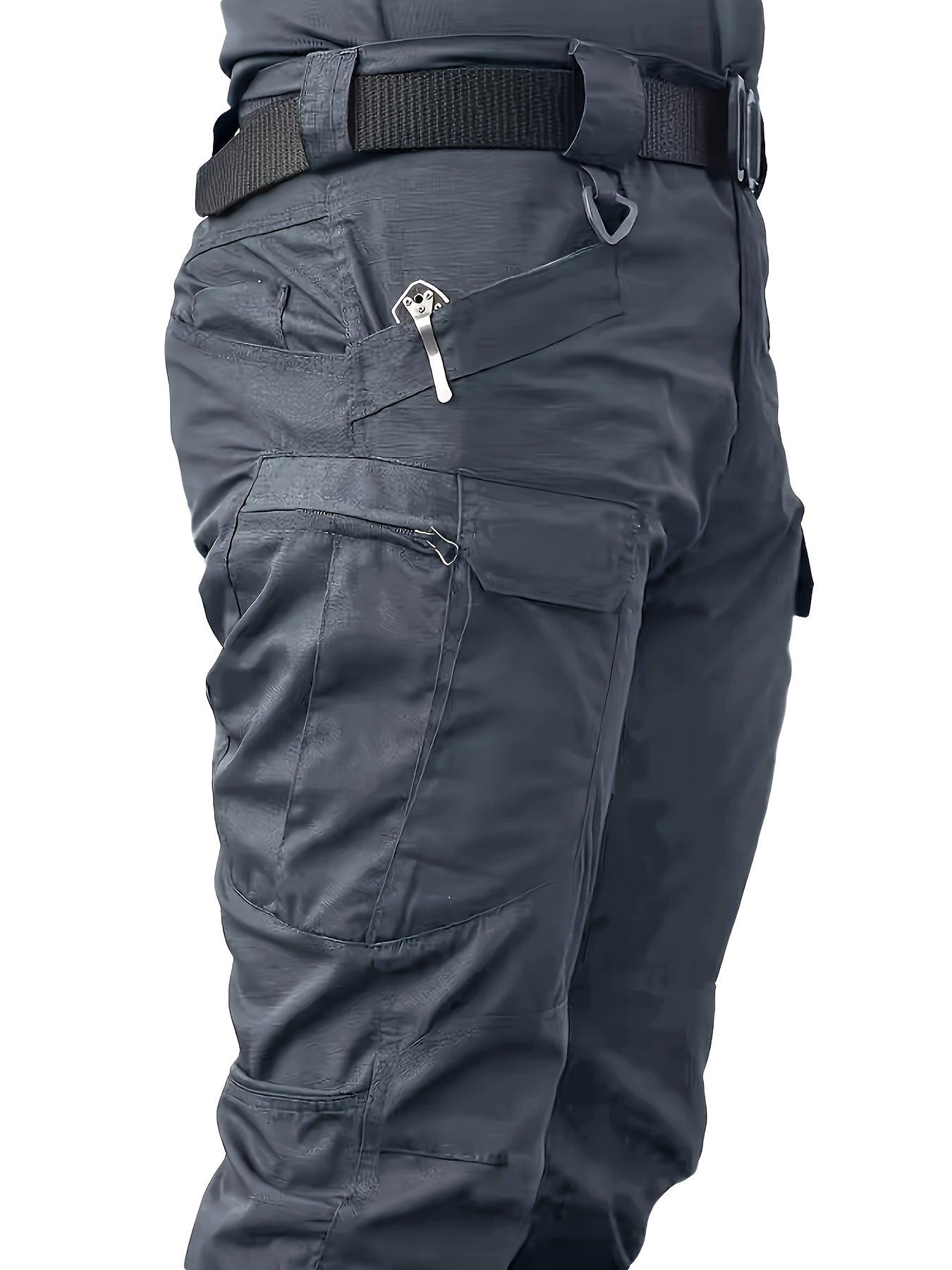 Men's Multi-Pocket Work Pants - Tactical and Casual Overalls, Durable High-Quality Fabric for Hiking, Camping, and Casual Attire | All-Season Comfortable Outdoor Workwear & Casual Trousers with Sturdy Construction