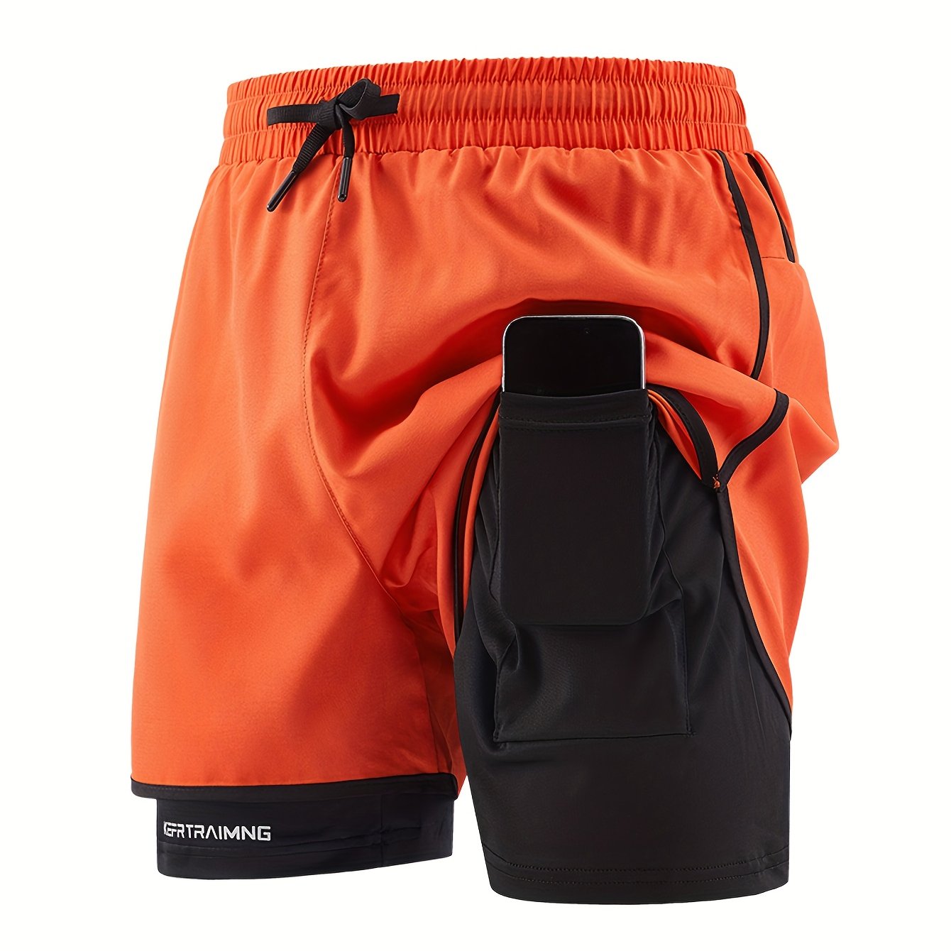 Shorts 3 en 1 Hombre - Natación, Ciclismo y Senderismo | Secado Rápido | Bolsillo Cremallera