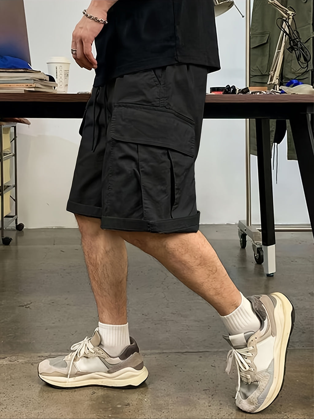 Pantalones Cortos Casuales | Cintura Ajustable con Cordón | Múltiples Bolsillos | Corte Holgado