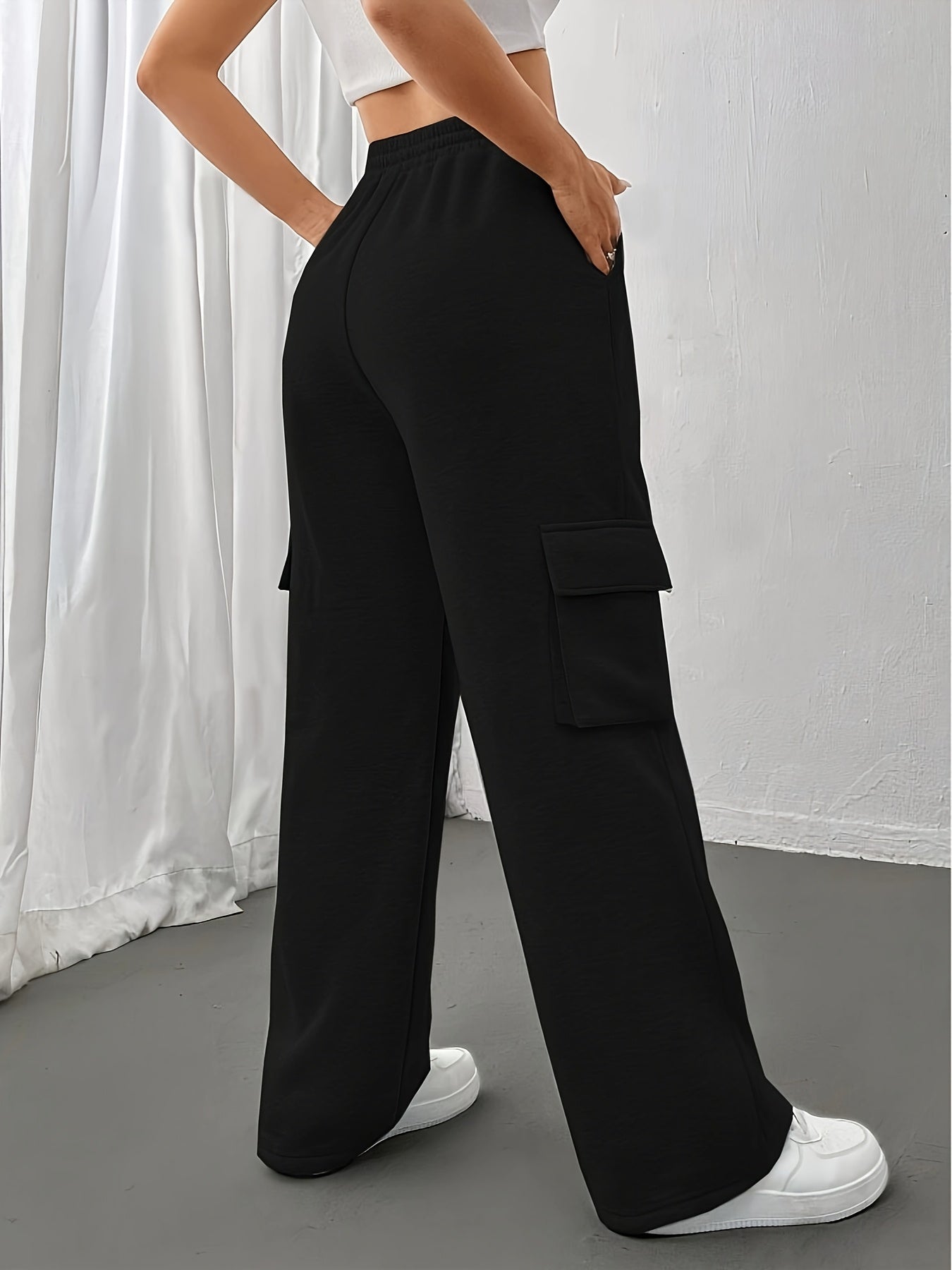 Pantalones Wide Leg Cintura Media | Corte Holgado Casual | Ticotrendy Costa Rica