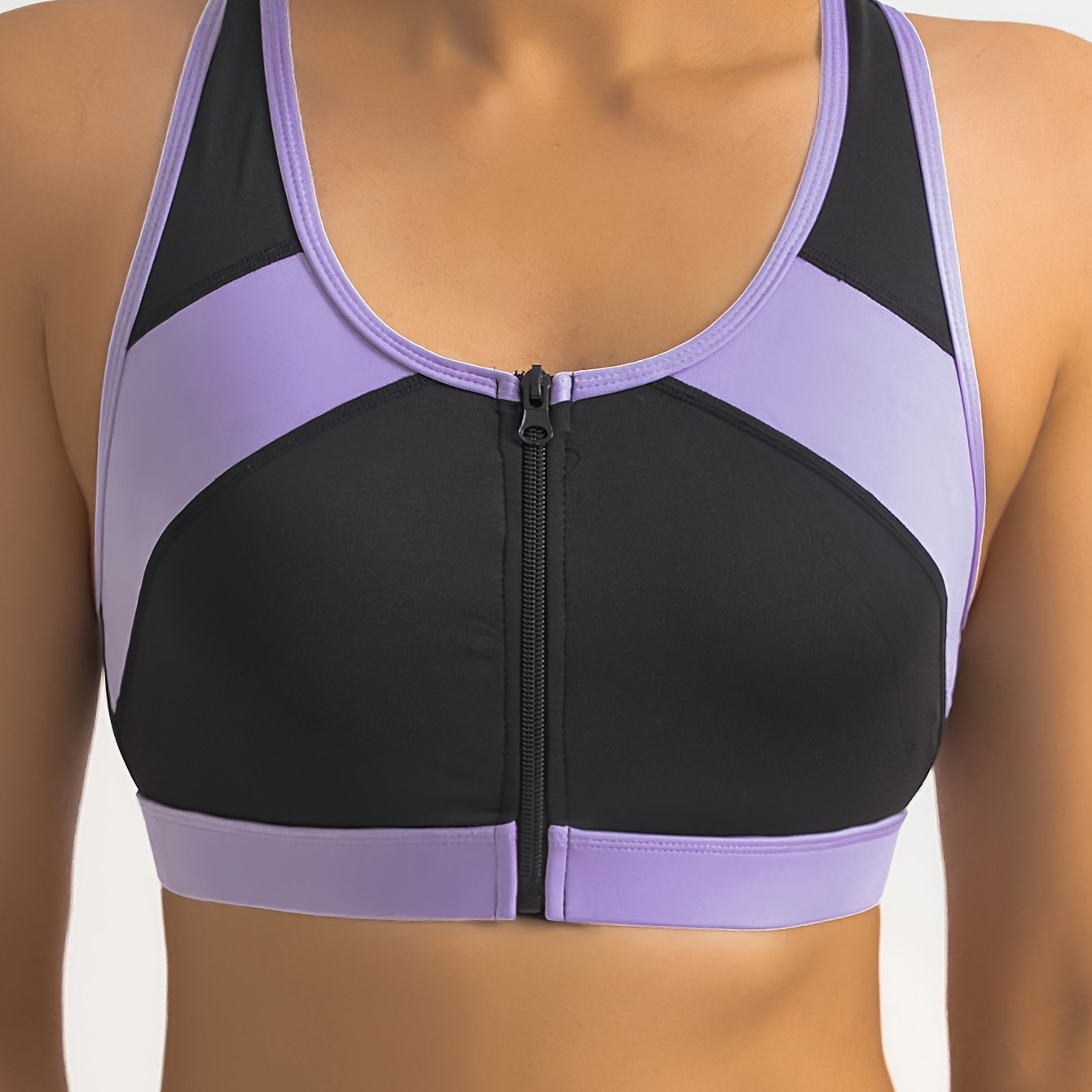 Top Deportivo Mujer | Cuello Redondo | Cremallera Delantera | Ticotrendy