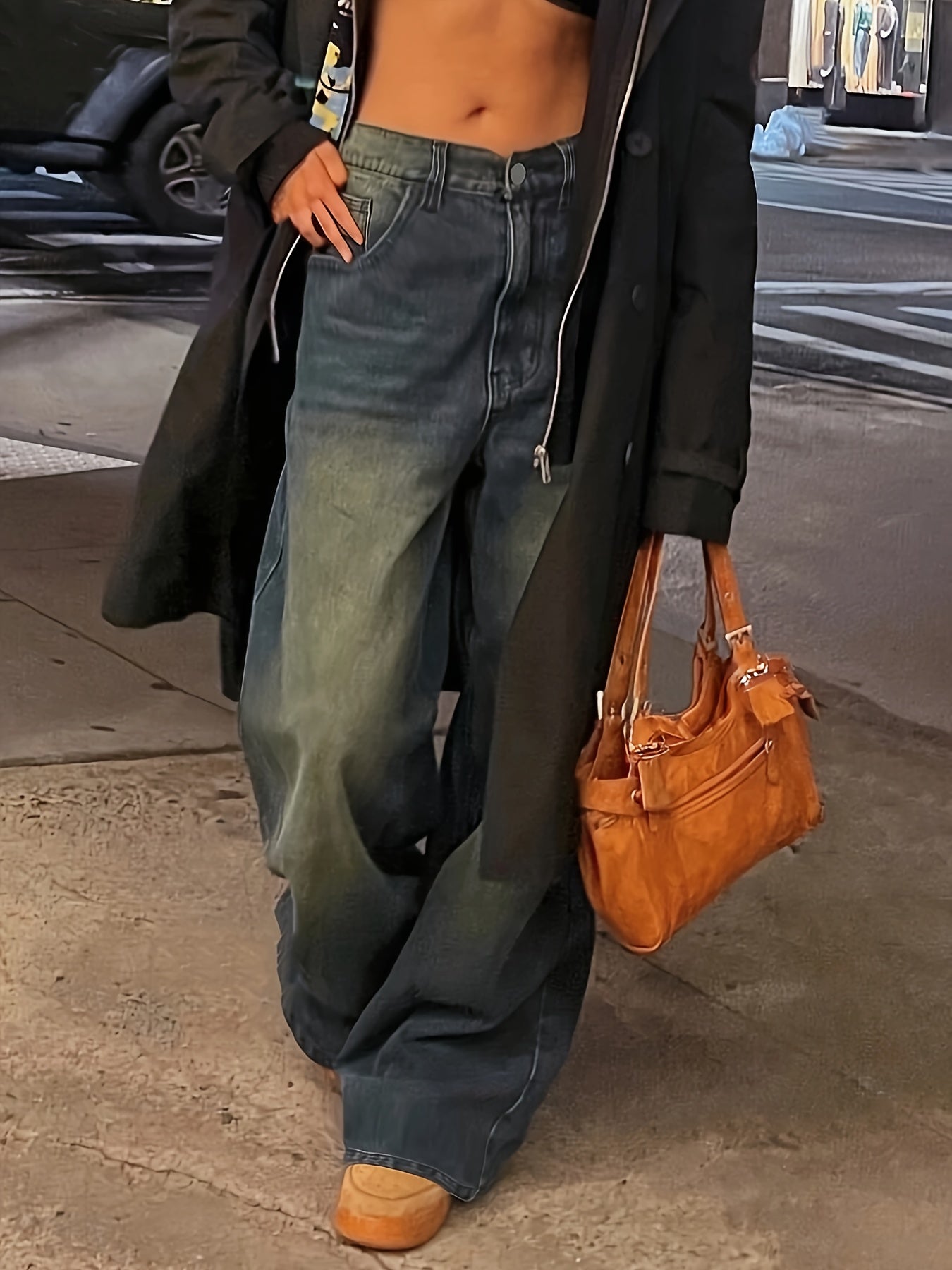 Jeans Rectos de Mujer | Ticotrendy Denim Clásico No Elástico Estilo Urbano Básico
