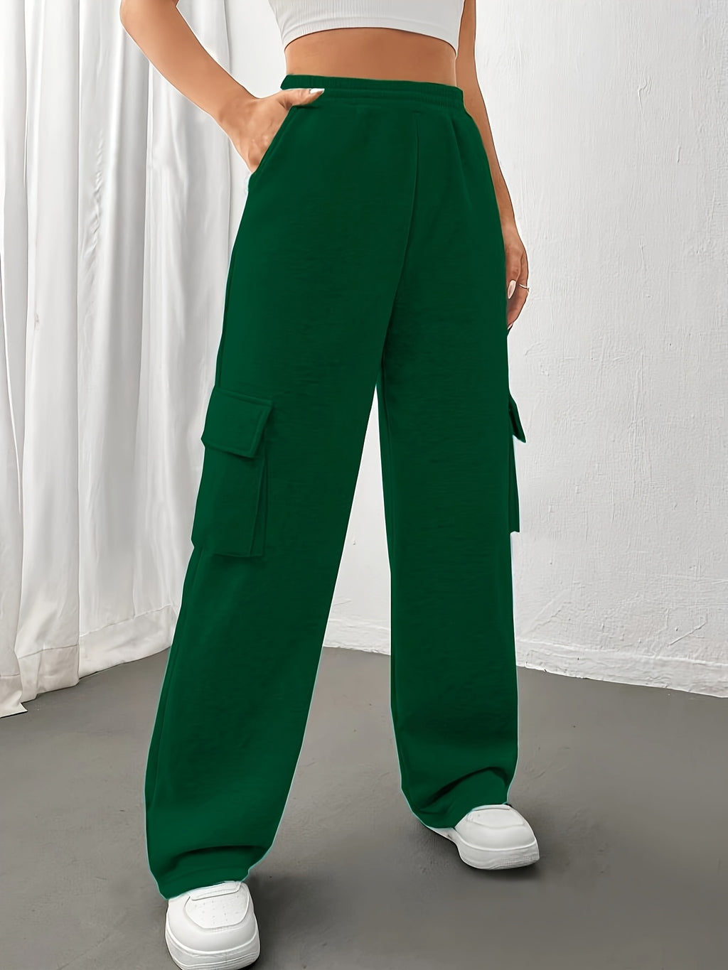 Pantalones Wide Leg Cintura Media | Corte Holgado Casual | Ticotrendy Costa Rica
