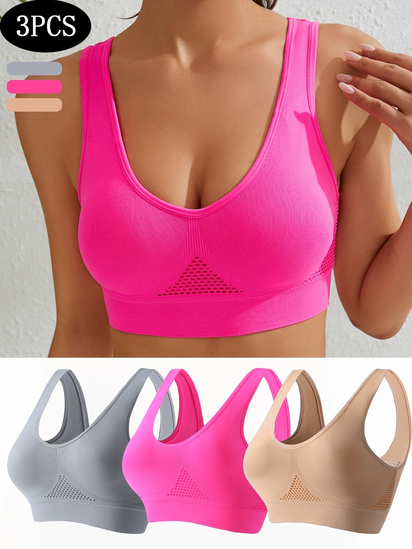 Top Deportivo Espalda Diseño | Antishock | Relleno Extraíble | Ticotrendy