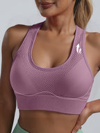 Top Deportivo Alto Elasticidad | Escote V | Decoración Honeycomb | Ticotrendy