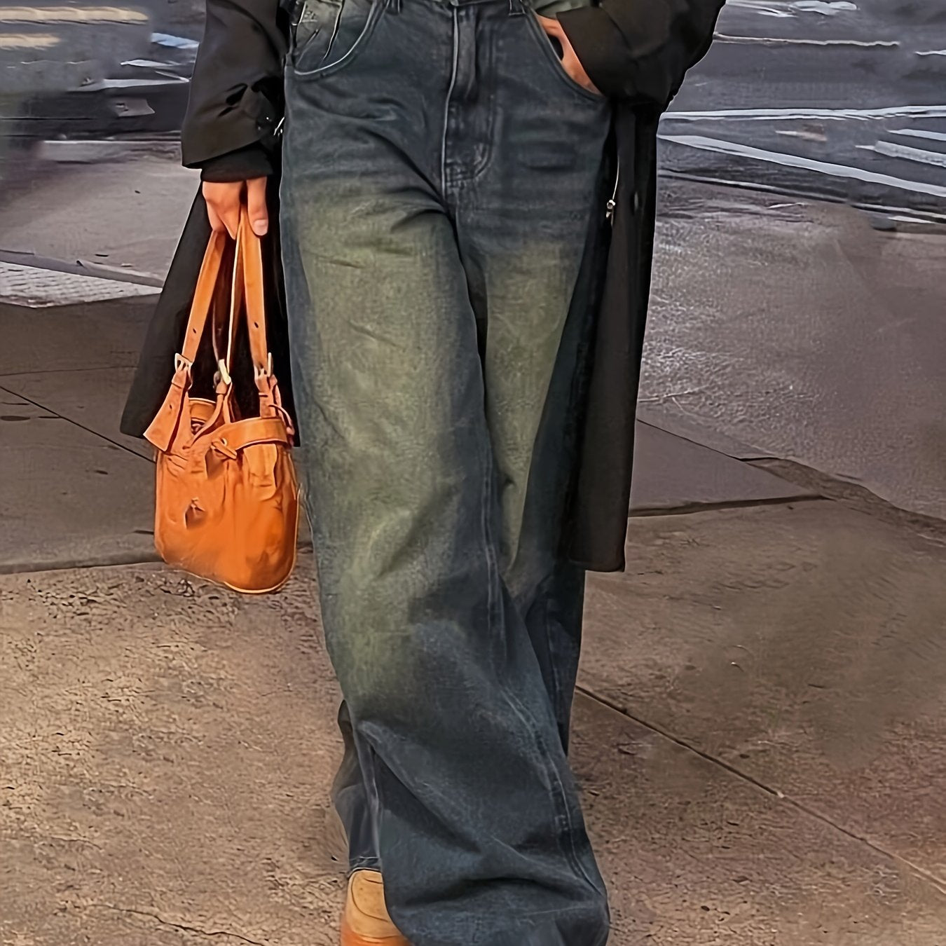 Jeans Rectos de Mujer | Ticotrendy Denim Clásico No Elástico Estilo Urbano Básico
