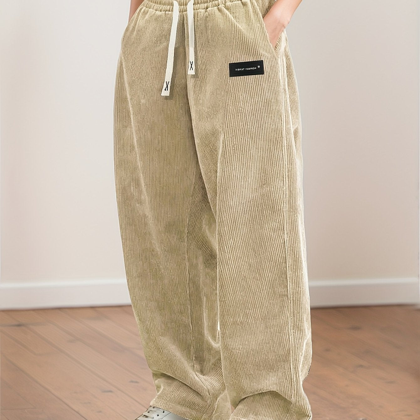 Pantalones Pana Mujer Corte Recto | Ribete Blanco Clásico | Ticotrendy Costa Rica