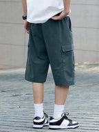 Shorts Cargo Hombre | Corte Holgado, Múltiples Bolsillos | Verde, Negro, Beige