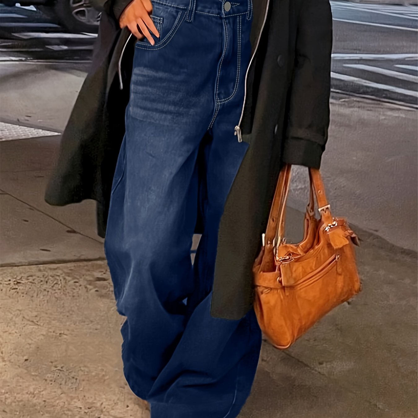 Jeans Rectos de Mujer | Ticotrendy Denim Clásico No Elástico Estilo Urbano Básico
